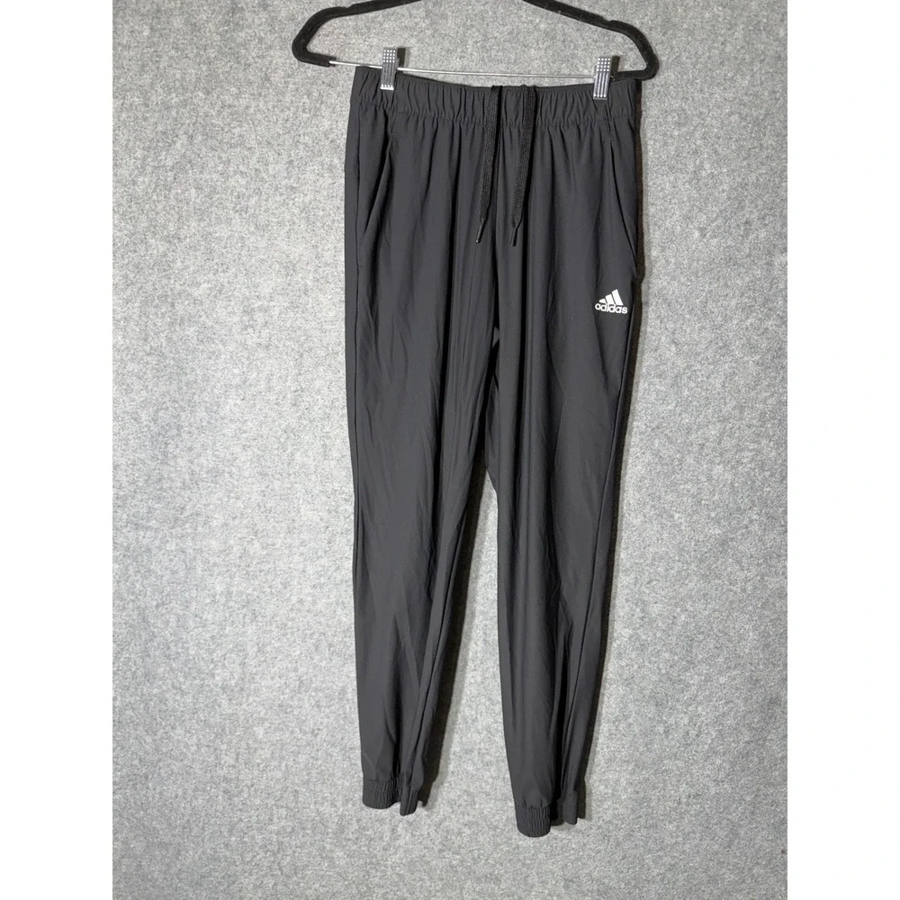Adidas Golf Mens Large Black Lightweight Jogger Track Pants Training Athleisure